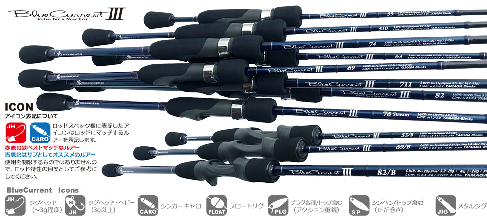 YAMAGA BLANKS Blue Current Ⅲ 76 Stream – Isofishinglifestyle