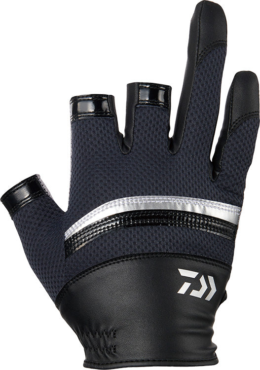 Daiwa Nanofront Mesh Cool Gloves 3 Cuts Black DG-3021 – Isofishinglifestyle