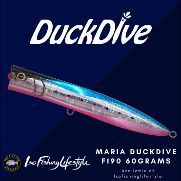 Leurre De Surface Maria Duck Dive F190 - 60g, Flottant, Pour Leurre De Surface Maria Duck Dive F190 - 60g, Flottant, Pour